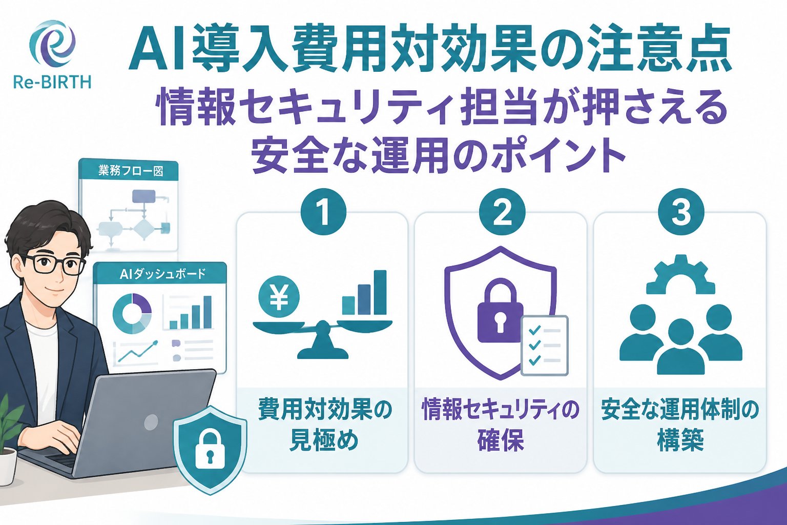 AI導入の失敗回避 AI導入における費用対効果と情報セキュリティ担当が押さえるべき注意点