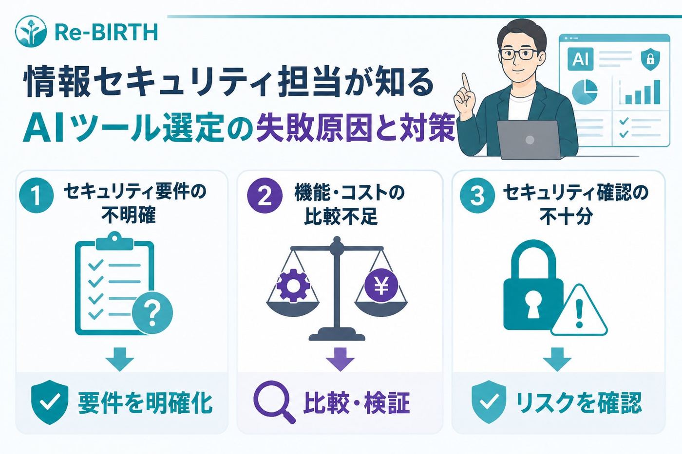 AI導入の失敗回避 情報セキュリティ担当が押さえるべきAIツール選定の判断基準