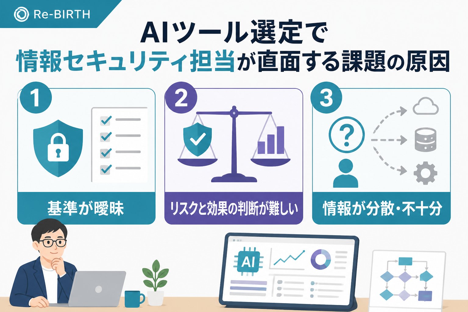 AI導入の失敗回避 AIツール選定で情報セキュリティ担当が直面する課題の原因