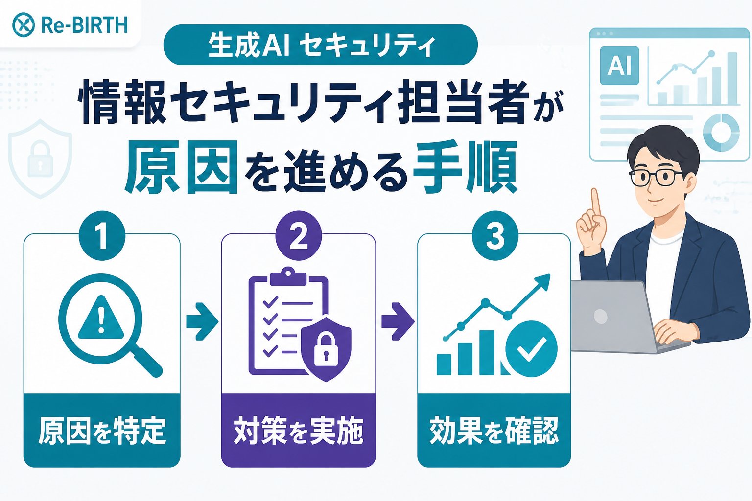 AI導入の失敗回避 生成AI セキュリティ 情報セキュリティ担当 原因を進める手順