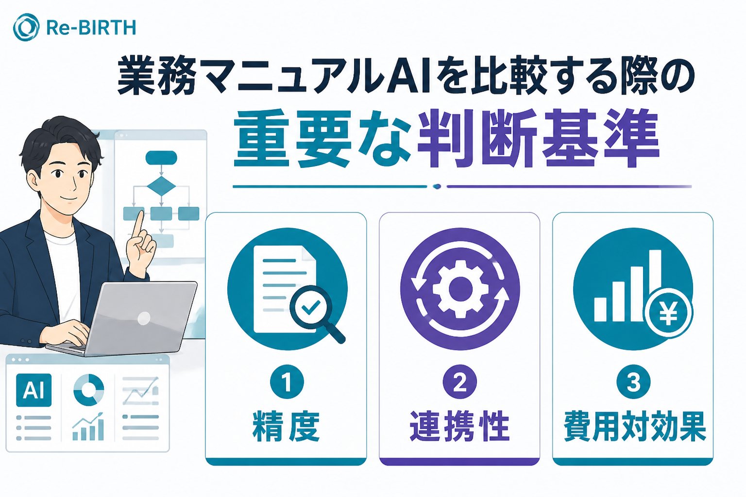 業務改善 業務マニュアルAIを比較する際の重要な判断基準