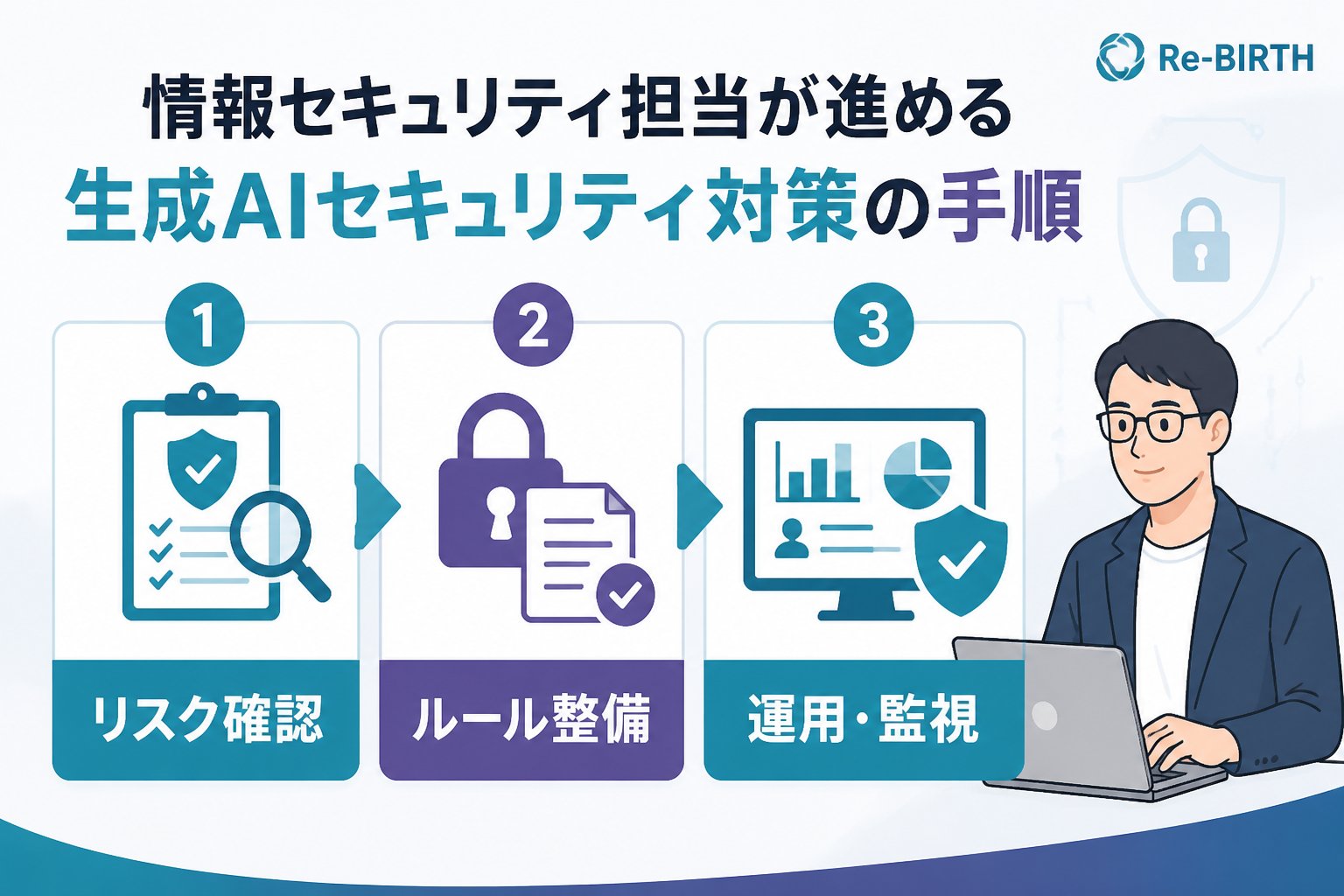 AI導入の失敗回避 生成AI セキュリティ 情報セキュリティ担当 注意点を進める手順