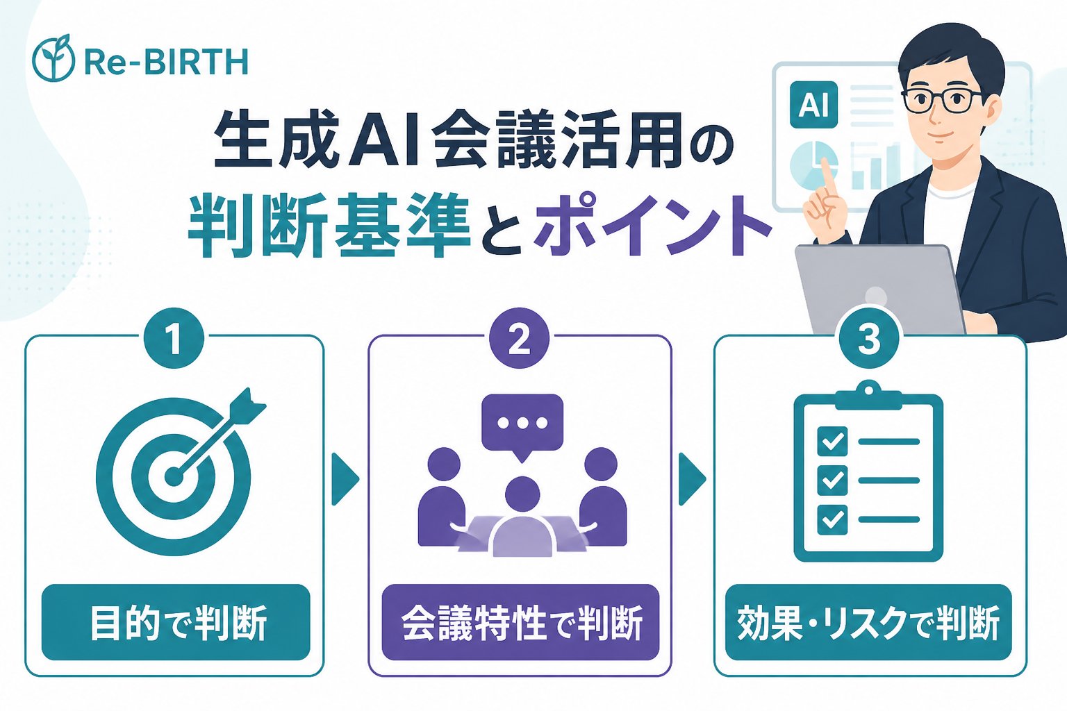 生成AI活用 生成AI会議活用の判断基準とポイント