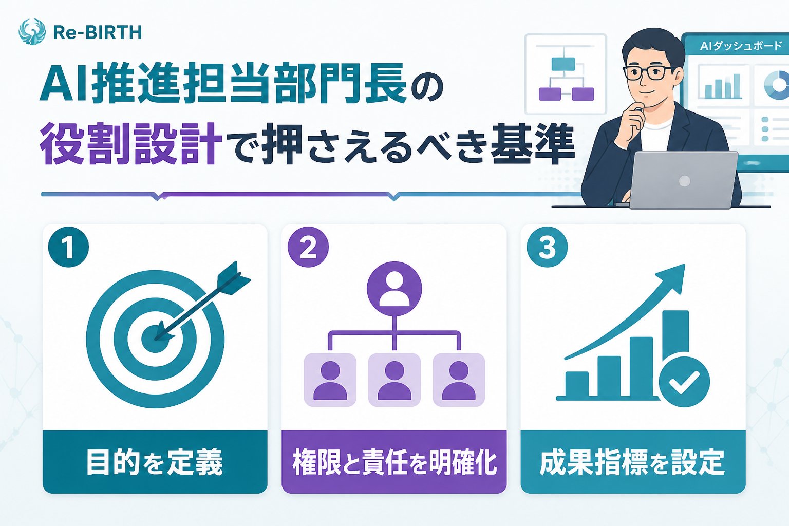 AI組織化 AI推進担当部門長の役割設計で押さえるべき基準