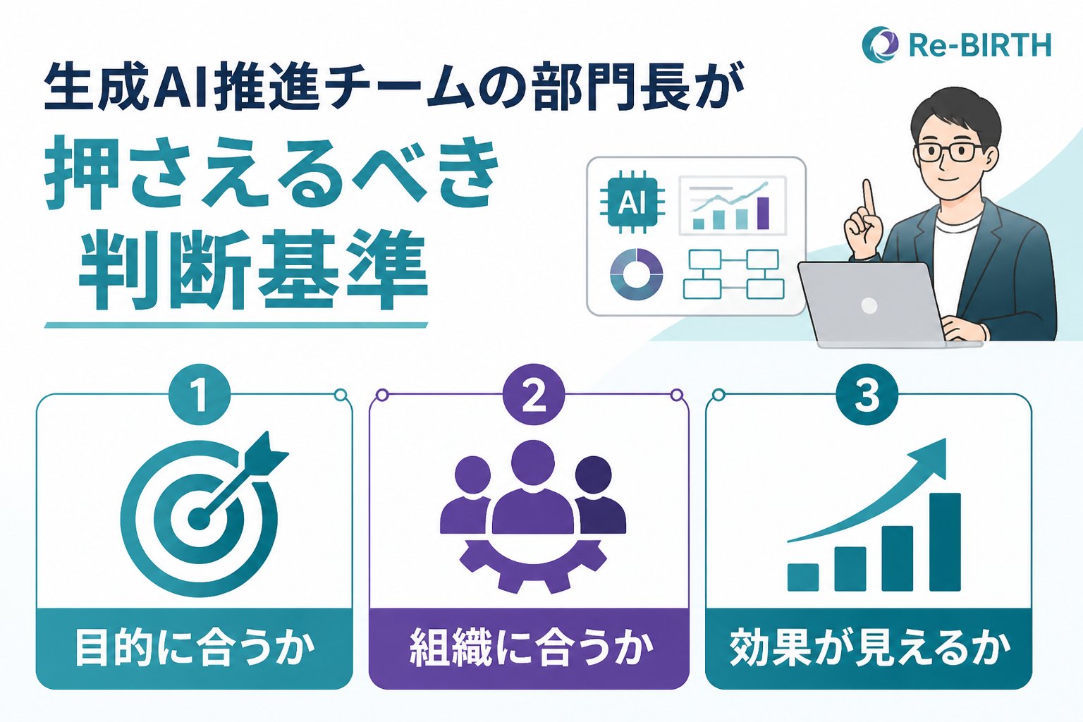 AI組織化 生成AI推進チームの部門長が押さえるべき判断基準